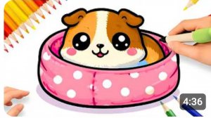 КАК НАРИСОВАТЬ МИЛУЮ МОРСКУЮ СВИНКУ В СТИЛЕ КАВАЙИ 🐹