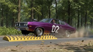 BeamNG Drive - Массивная авария с использованием шипованной ленты и столкновения автомобилей