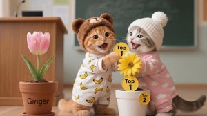 МИЛЫЙ РЫЖИЙ КОТЕНОК ЗАНЯЛ ПЕРВОЕ МЕСТО🥇 В КОНКУРСЕ ЦВЕТОВ💐, НО ОТДАЛ СВОЙ ПРИЗ!! РЕАКЦИЯ