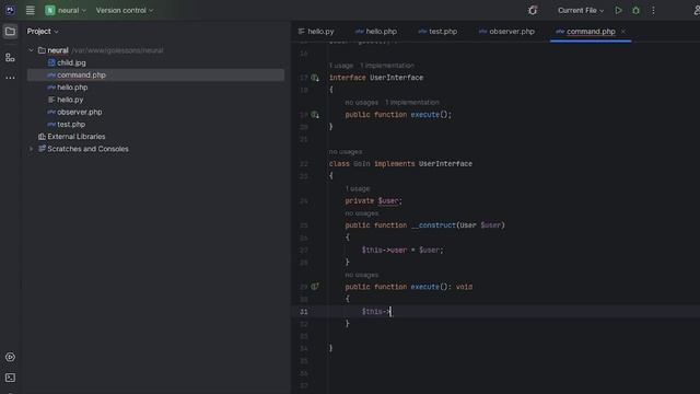 Поведенческий шаблон проектирования Command. PHP смотреть онлайн