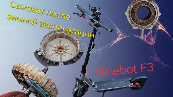 Состояние электросамоката Segway Ninebot F3 после зимней эксплуатации.
