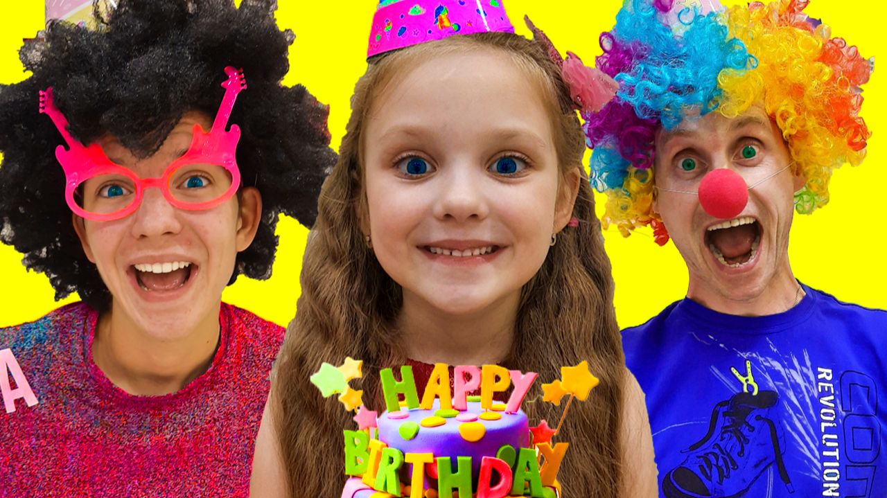 Детская песенка для малышей про день рождения - Веселые видео для детей - Песенки с Лизой