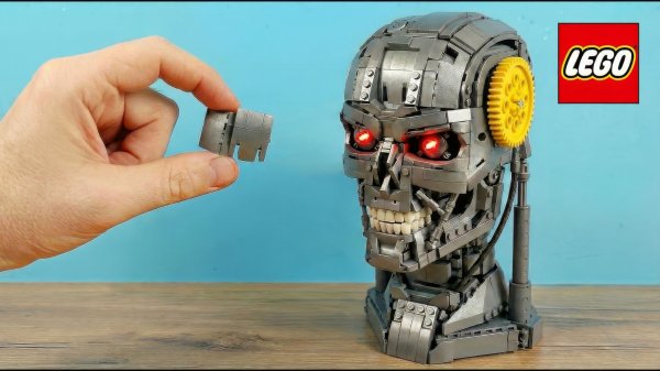 Я собрал механический череп Киборга из LEGO и он ожил!
