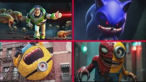 🚀 БАЗЗ ЛАЙТЯР И СОНИК: ГОНКА ЧЕРЕЗ ВСЕЛЕННУЮ! 🆚 МУЛЬТИКИ: миньоны‑гиганты в деле!