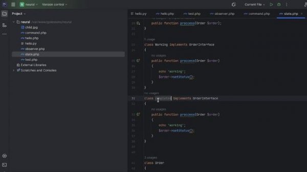 Поведенческий шаблон проектирования Состояние. PHP