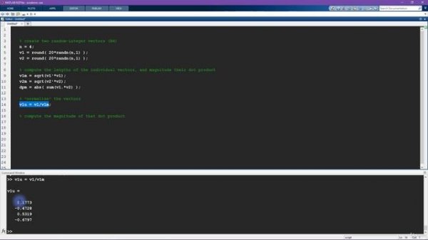 25. Code challenge dot products with unit vectors