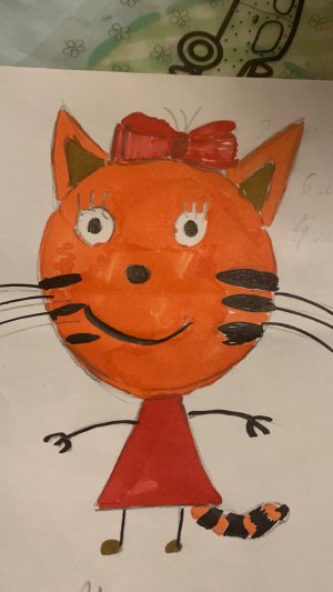 Как нарисовать Карамельку из мультфильма ,,Три кота’’ всего за 8 шагов!