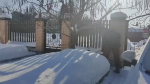 Морозный день,вывозим снег! Новогодний декор!!! Овощной салат к обеду!!!