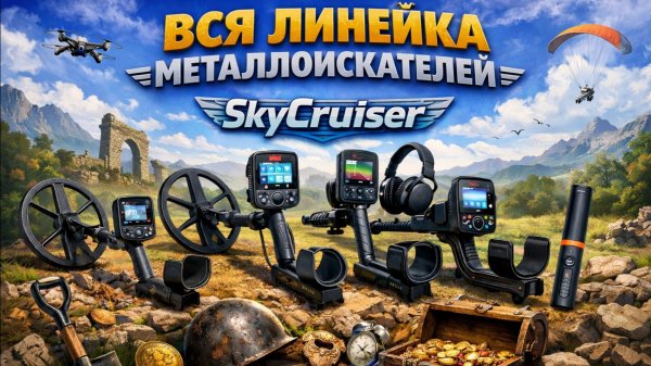 Вся линейка металлоискателей Skycruiser.
