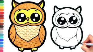 Как нарисовать СОВУ поэтапно для детей : Уроки рисования