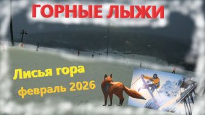 Катание на ГОРНЫХ ЛЫЖАХ на синем склоне Лисьей горы в феврале 2026! ГОРНЫЕ ЛЫЖИ на Лисьей горе 2026.