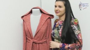 Легкое пальто-кардиган с капюшоном без выкройки своими руками, часть 2
