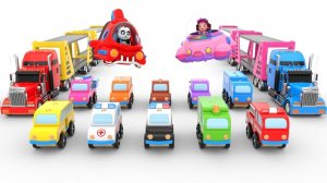 Сборка грузовика-транспортера - Транспортные средства для детей - Пинки и Панда для детей