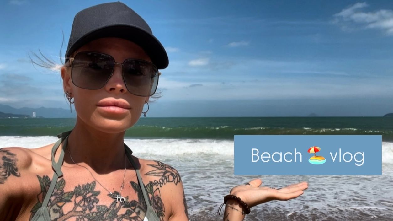 Жадно наслаждаемся солнцем на центральном пляже Нячанга 🏖️ ASMR Море 🌊 смотреть онлайн