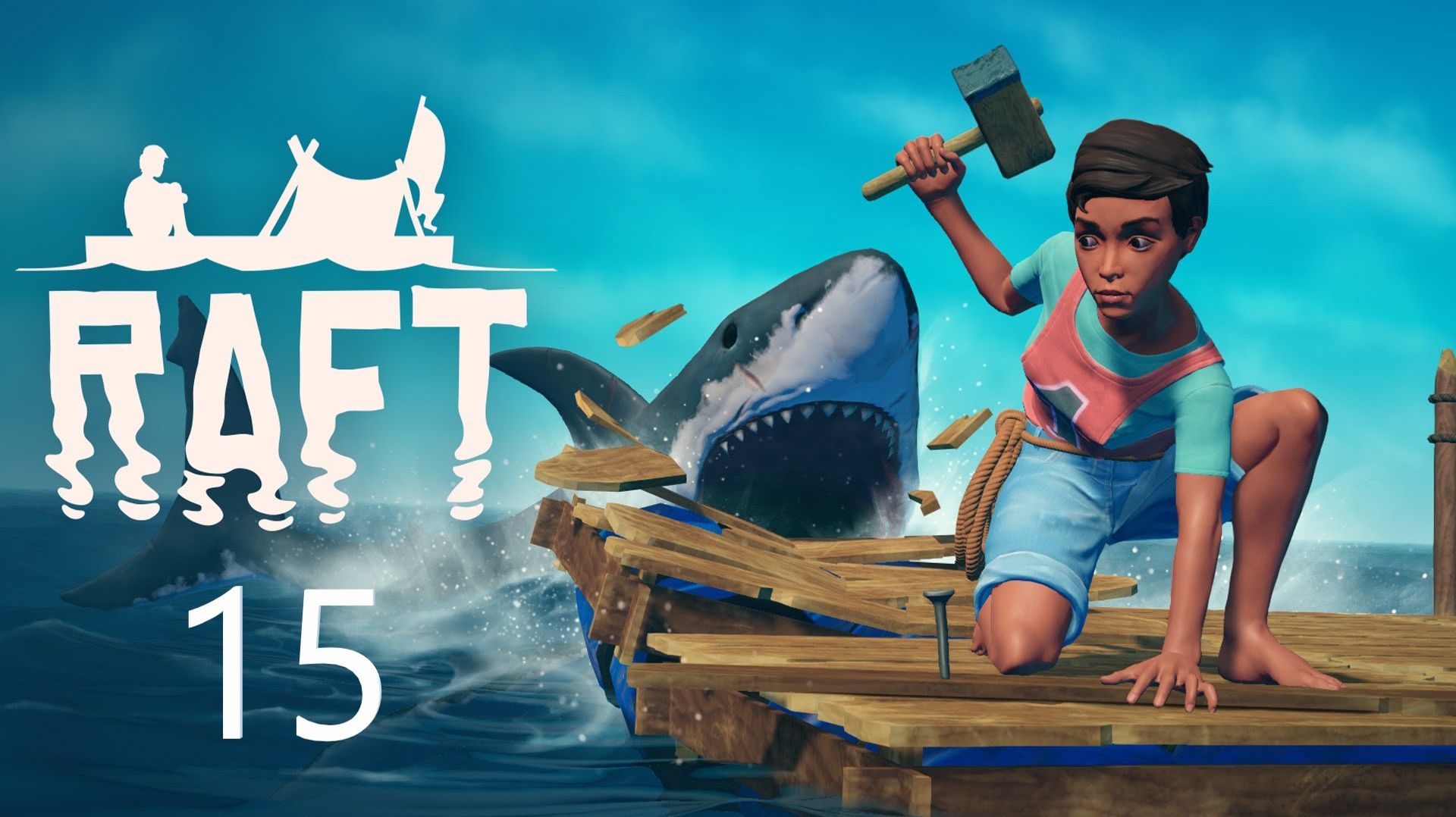 Убили гигантского босса затопленного мира. ▶ Raft #15