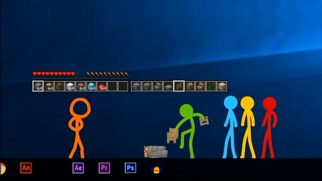 Стикманы против майнкрафт ( русская озвучка) смотреть онлайн