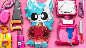 Беременный Единорог POPPY PLAY TIME /уход за бумажным малышом 🌸