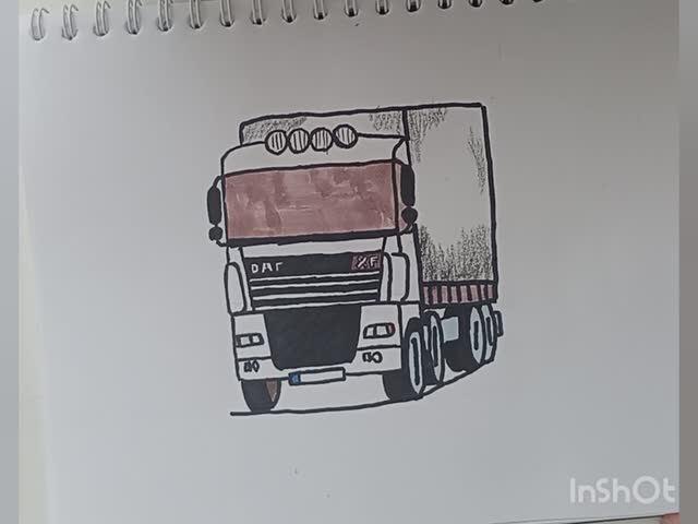 Как нарисовать фуру DAF? Мастер класс смотреть онлайн