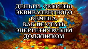 ДЕНЬГИ. СЕКРЕТЫ ЭКВИВАЛЕНТНОГО ОБМЕНА. КАК НЕ СТАТЬ ЭНЕРГЕТИЧЕСКИМ ДОЛЖНИКОМ