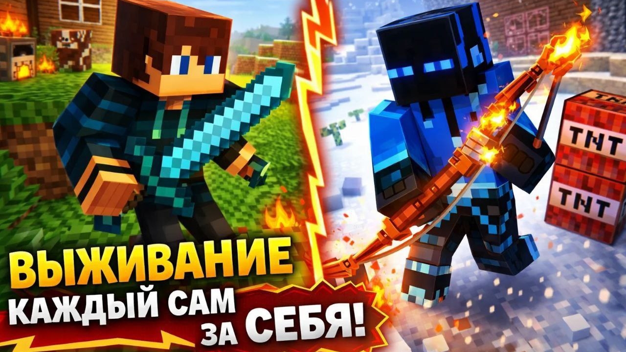 Выживание каждый сам за себя 3-Серия в Майнкрафт {Белчёнок}