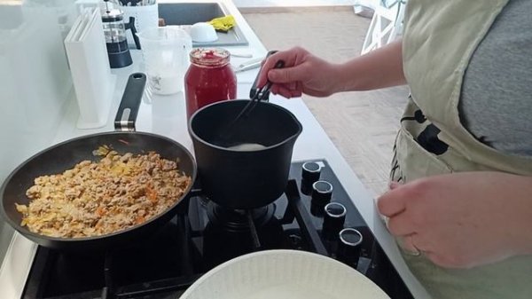 Лазанья из сочней для бишбармака// Привезла маму в гости на чай