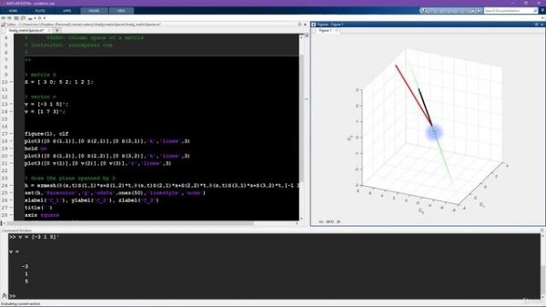 74. Column space, visualized in code