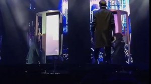 Vertical cut of women in half