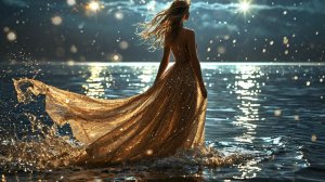 В лучах рассвета.