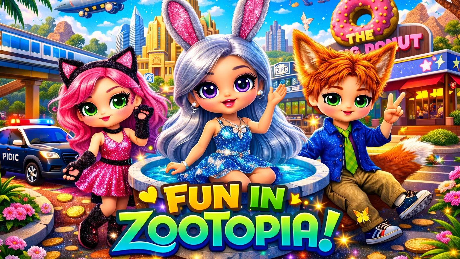 Зверополис 2 в отпуске! Поделки для кукол в стиле Бриллиант, Рубин и Сапфир . Куклы ЛОЛ ОМГ! смотреть онлайн