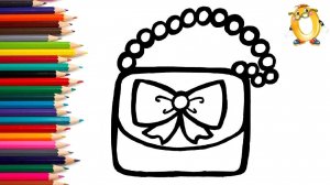 Мультик - раскраска для детей СУМОЧКА ПРИНЦЕССЫ. Учимся как просто нарисовать СУМКУ // ОБУЧАШКА ТВ