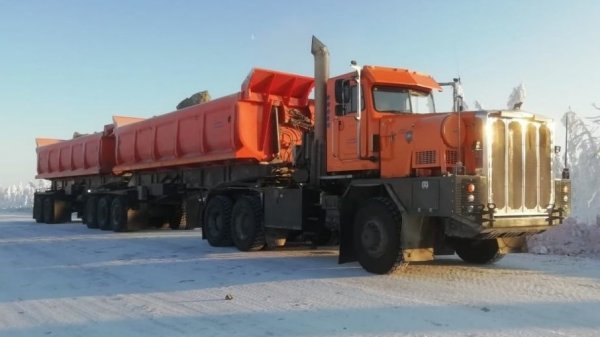 Огромный Автопоезд В России