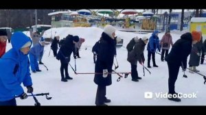 Занятия северной ходьбой с М.Моргуновой в парке "ХАРИНКА" г.Иваново 14.02.26 г.