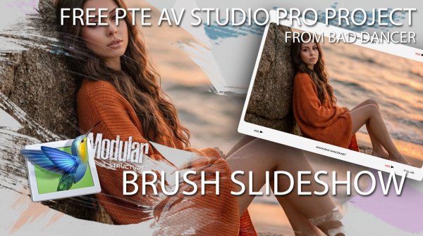 Free PTE AV Studio project - Brush Slideshow ID 14022026