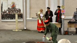 Геленджик .Показательное выступления  казака