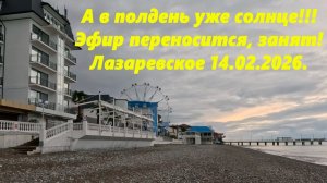 А в полдень уже солнце! Лазаревское 14.02.2026.