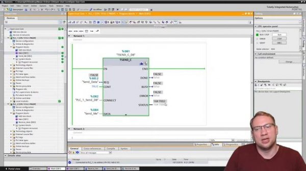 Hegamurl - TIA Portal - Open User Communication TSEND_C + TRCV_C ⧸ Easiest PLC-PLC Communication