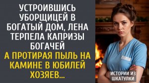 Истории из жизни Устроившись уборщицей в богатый дом, Лена терпела капризы богачей… А протирая камин