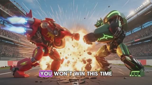 Молния Маквин  финальная битва робота Маккуина против Мегатрона , тачки мультик дектский