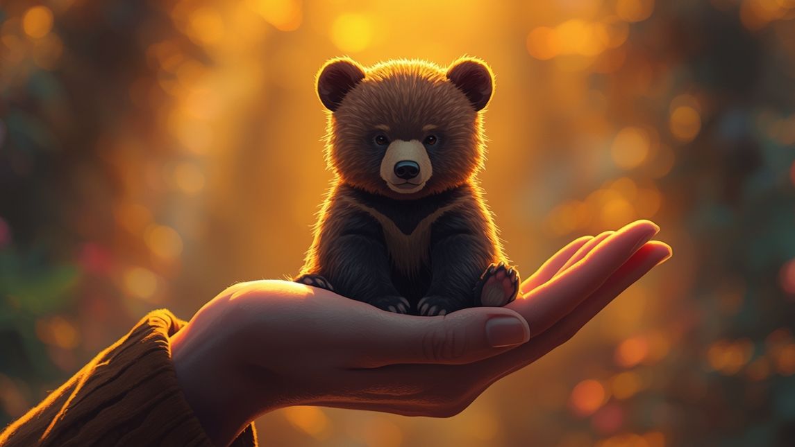 Самый маленький медведь в мире помещается на ладонь! смотреть онлайн