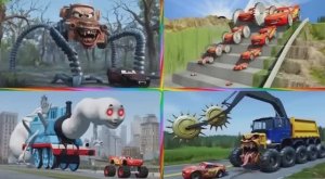 МАКВИН ПРОТИВ ГИГАНТСКОГО МАТЕРА! МУЛЬТИКИ: гонка начинается! Колёса жужжат — асфальт дрожит!