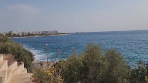 Турция, Анамур: город и море в ветреную погоду, видео