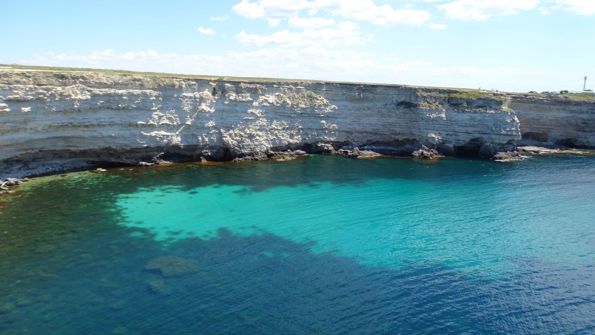 Путешествие по Крыму. Маршрут по морю у Тарханкута. Малый Атлеш . смотреть онлайн
