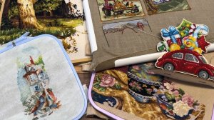 Вышивка крестом/«Зимняя машинка» от Гусь Вышивусь / СП/Процессы.