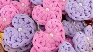 СЕРДЕЧКО крючком из трикотажной пряжи