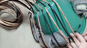 Кашпо "Тыква" из ротанга .Плетём с удовольствием.