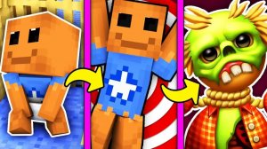 КАК МЕНЯЛСЯ АНТИСТРЕСС KICK THE BUDDY И ЕГО ЖИЗНЕННЫЙ ЦИКЛ В МАЙНКРАФТ ~ ЭВОЛЮЦИЯ MINECRAFT ТРОЛЛИНГ