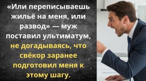 Квартира или развод: муж потребовал наследство свёкра | Истории из жизни