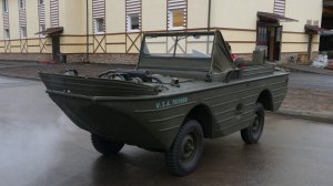 Перемещение машины-амфибии Ford GPA, Музей отечественной военной истории, декабрь 2025