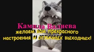 Камила Валиева желаем вам прекрасного настроения и отличных выходных!
