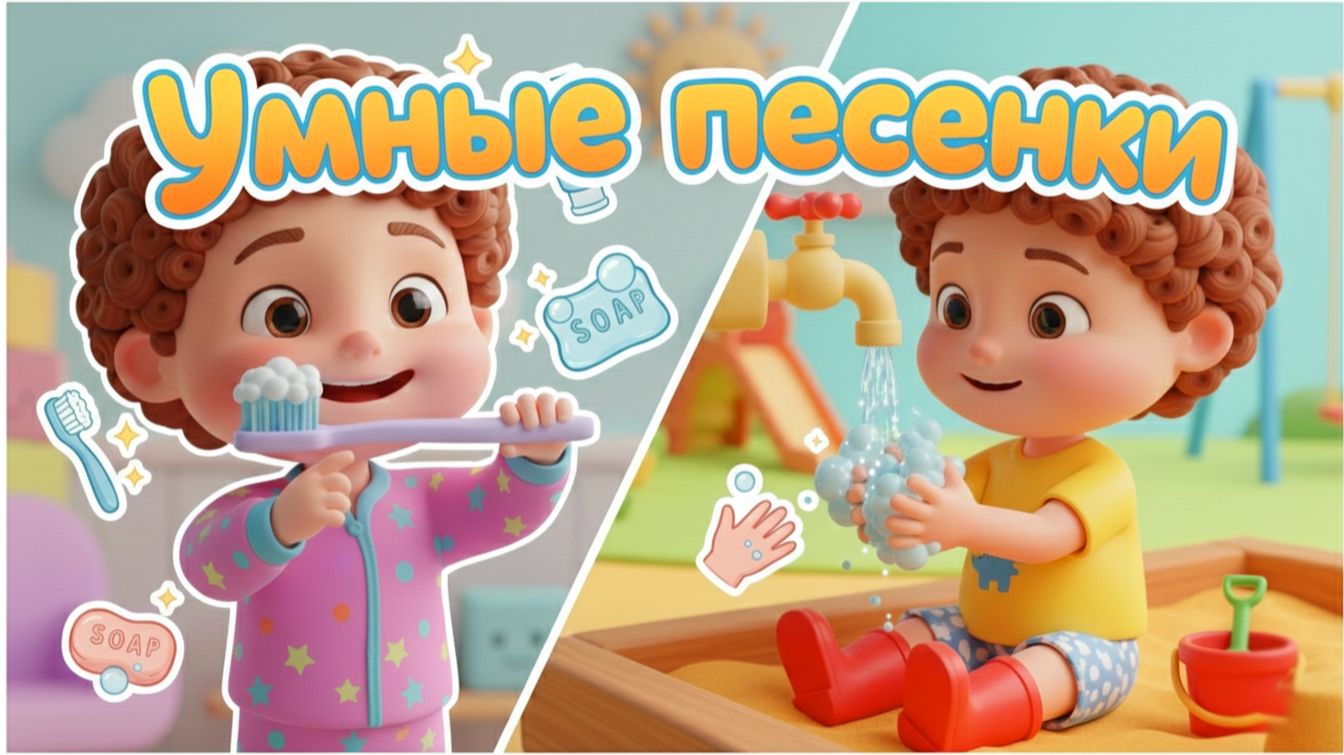 ✨Песенки для Детей! Чистим НАШИ ЗУБКИ и МОЕМ РУЧКИ! ✨